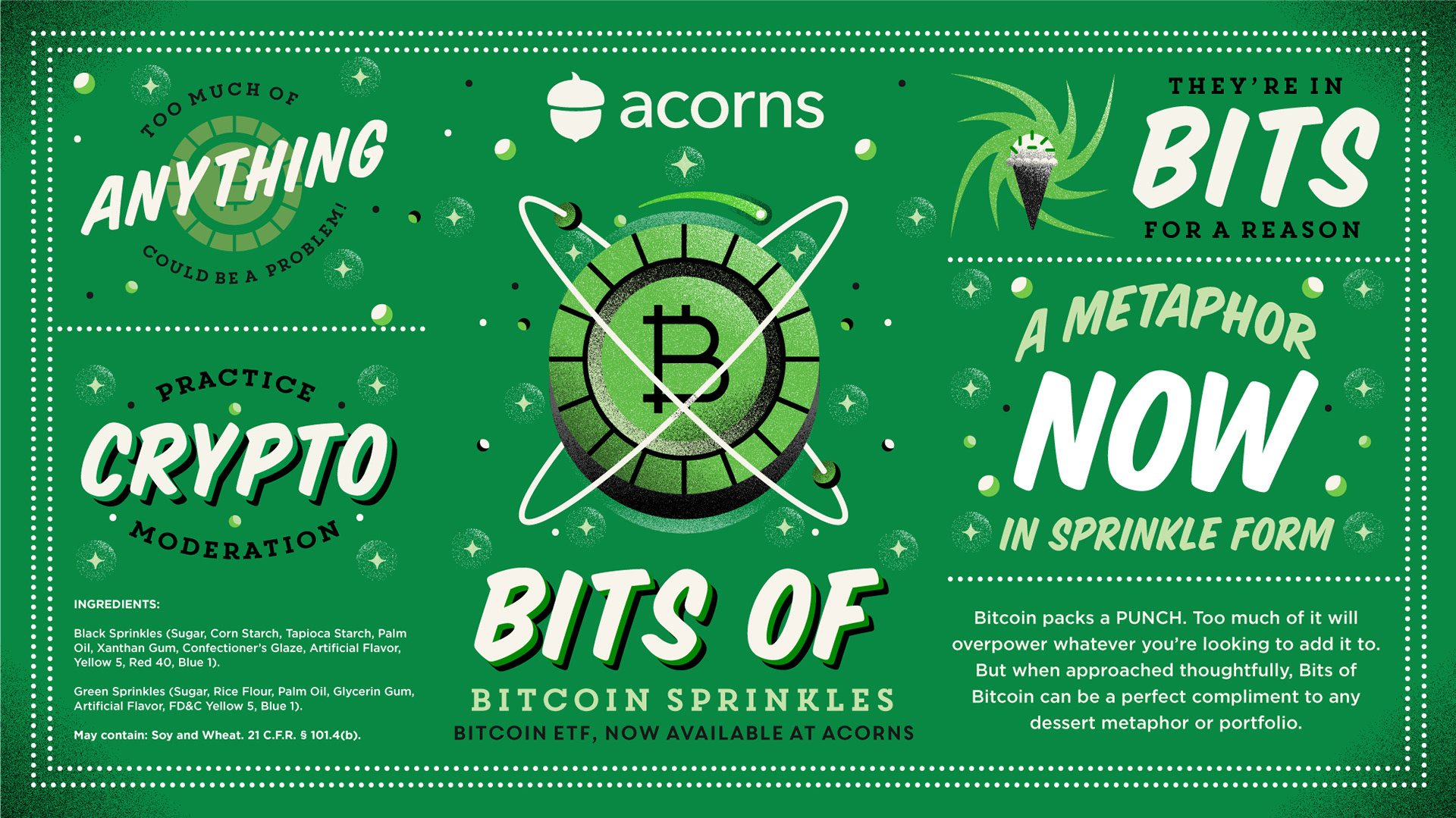 Acorns Bits of Bitcoin by Adam Grason on Dribbble