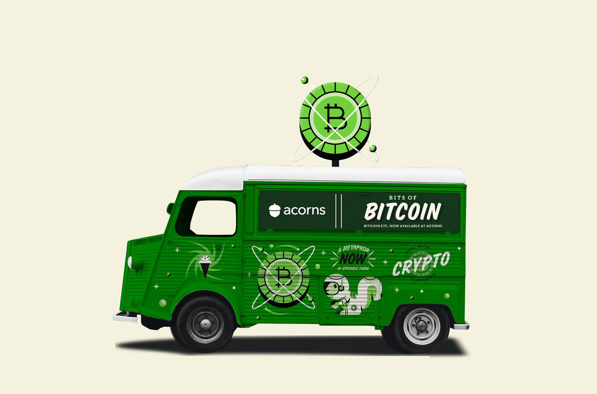 Acorns Bits of Bitcoin by Adam Grason on Dribbble