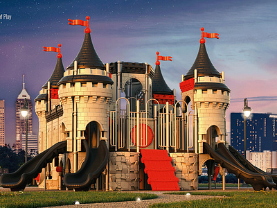 Castle Playground concept development conceptual renderings design function exploration illustration manufacturing design part design product assemblies product design