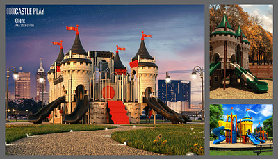 Castle Playground concept development conceptual renderings design function exploration illustration manufacturing design part design product assemblies product design