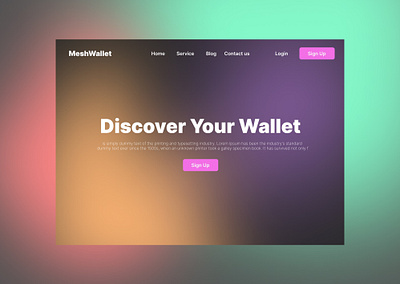 MeshWallet Crypto Wallet branding graphic design logo ui