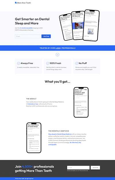 Landing page for email signups carrd email sign up landing page