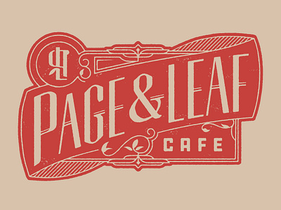 Page & Leaf art deco branding cafe design graphic design illustration lettering logo monogram typography