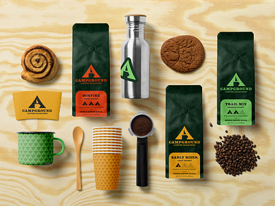 Campground Branding Assets branding design graphic design illustration logo packaging typography