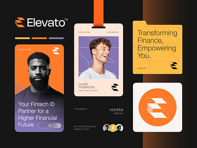 Elevato™ - Logo & Branding for a Fintech Company brand brand guidelines brand identity brand sign branding creative logo currency design finance logo fintech app fintech logo icon identity logo modern logo money logo payment startup technology logo visual identity