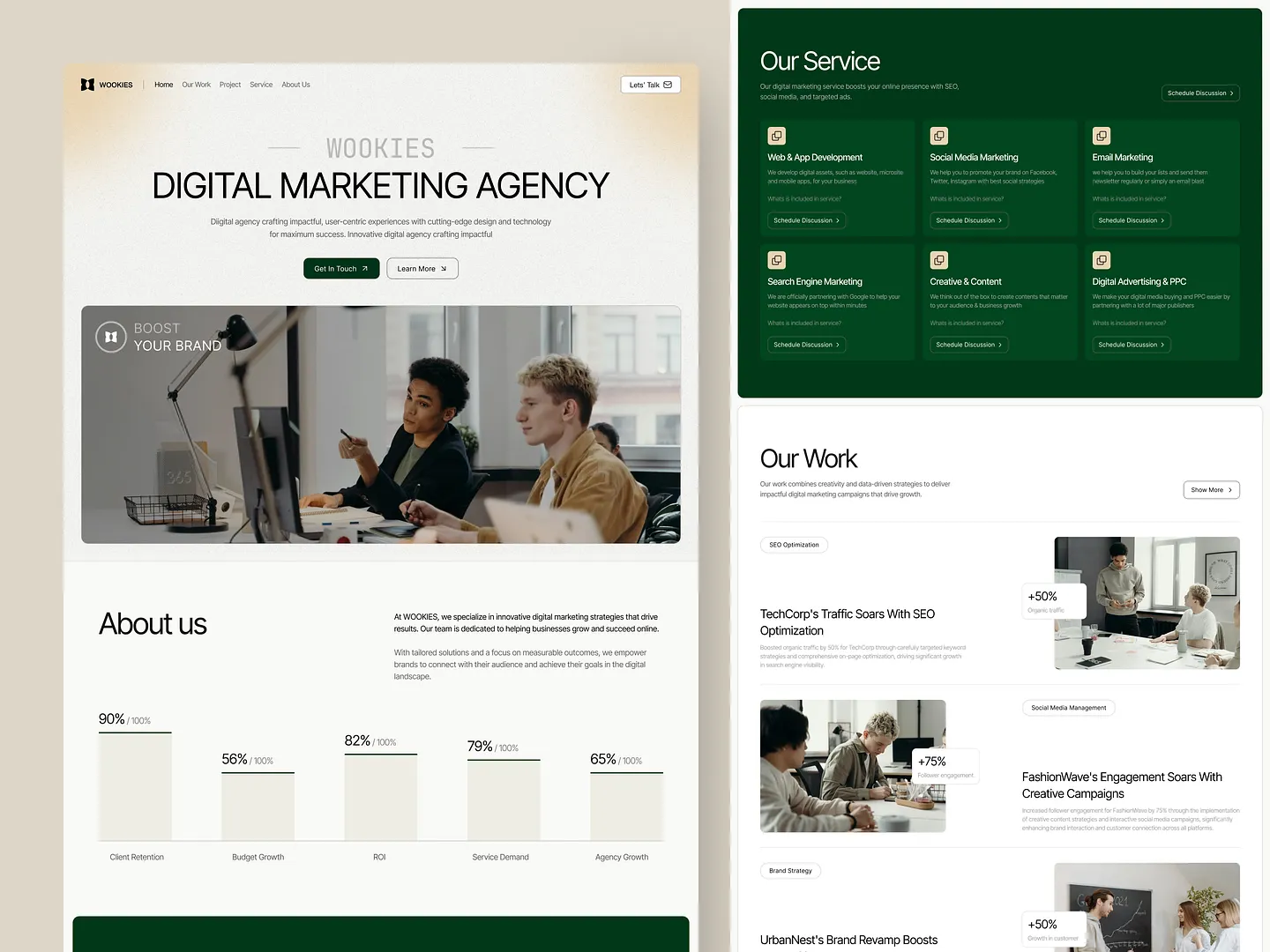 Content Marketing Website Design: Wookies Digital Marketing Agency