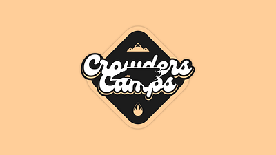 Crowders Camps State Sticker Design branding design graphic design illustration logo typography vector