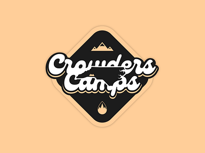 Crowders Camps State Sticker Design branding design graphic design illustration logo typography vector