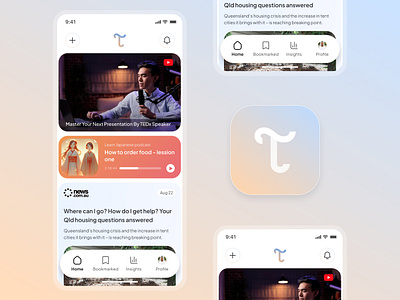 Multi-source feed app design app ui ux