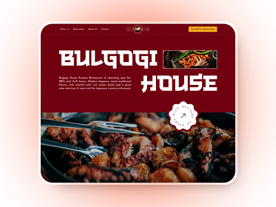 Restaurant Website Header 🍜 android branding design food and beverage food delivery food landing page food ui food web food website hangul ios korea restaurant landing page restaurant menu restaurant website ui design uiux website header