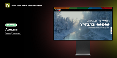 Landing page UX/UI apu logo apu ui apu web apu.mn landing page landing web one page ui onepage ui