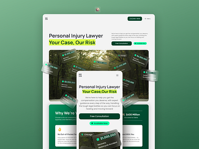 Website design | Landing page Design branding design design agency illustration injury lawyer landing page lawyer redesign ui web design website