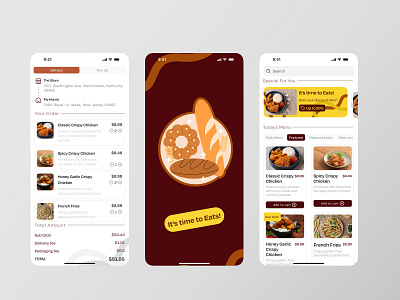 CrispyBite - Food Mobile App UI Exploration app food graphic design mobileapp ui uidesign uiillustration uiux uiuxdesign