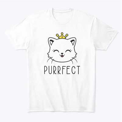 “PURRFECT” cat t-shirt design! catapparel catdesign catfashion catgram catlife catlovers catmerch catobsessed catoutfit catsofinstagram catstyle cattshirt felinefashion kittywear meowchic petfashion catart cutecats purrfectdesign tshirtdesign