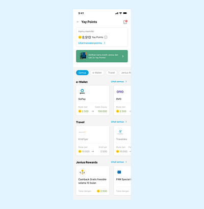 Mobile Apps : Point redeem ui