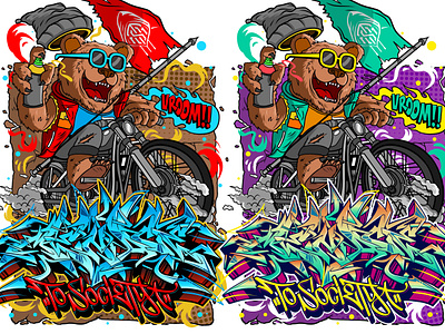 Meas7 X Menace To Society Wildstyle Graffiti Bear Illusttrataion artwork bear vector cartoon illustration digital illustration graffiti graffiti art graffiti artist graffiti illustration graffiti vector graphic design illustration tshirt design typography vector illustration