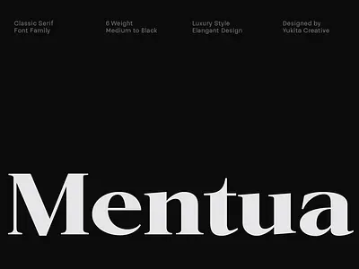 Mentua Complete Family branding design font graphic design serif typography ui