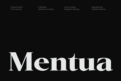 Mentua Complete Family branding design font graphic design serif typography ui