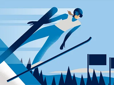 Illustration & animation, Winter Olympics animation branding design graphic graphic art illustration motion graphics poster design sports