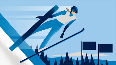 Illustration & animation, Winter Olympics animation branding design graphic graphic art illustration motion graphics poster design sports