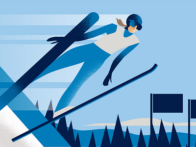 Illustration & animation, Winter Olympics animation branding design graphic graphic art illustration motion graphics poster design sports