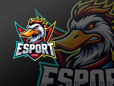 Duck Mascot Logo #17 animal logo bold logo branding creative logo design duck duck logo esport esport logo graphic design illustration logo logo design logo inspiration mascot logo minimalist logo