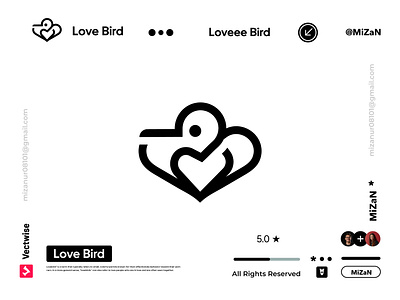 Love Bird Logo bird branding business logo company logo graphic design logo logo creation logo design logoinspirations love lovebird logo minimalist logo modern logo