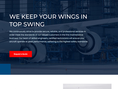 Website For Aircraft Maintenance Company elementor responsive ui webdesign wordpress