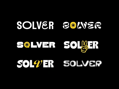 Solver: Logotype apparel branding custom type design geometric graphic design hand icon logo logo design logotype minimal peace sign streetwear typography wordmark