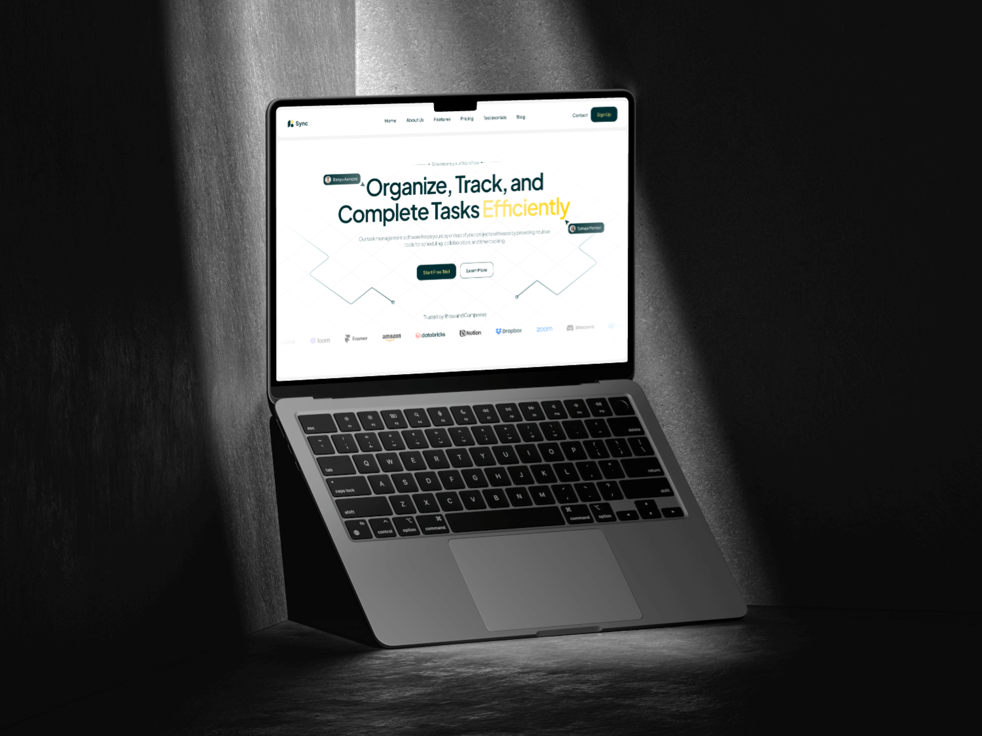 Sync - Task Management SaaS Landing Page by Ainun Nisa for Plainthing ...