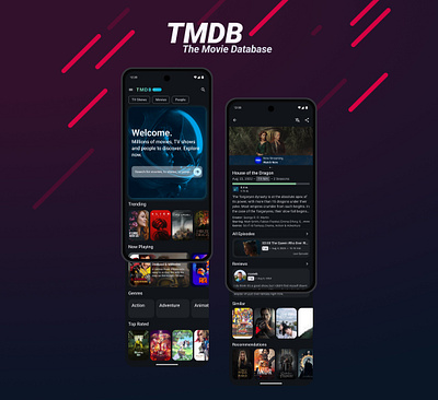 The Movie Database App app design figma tmdb ui