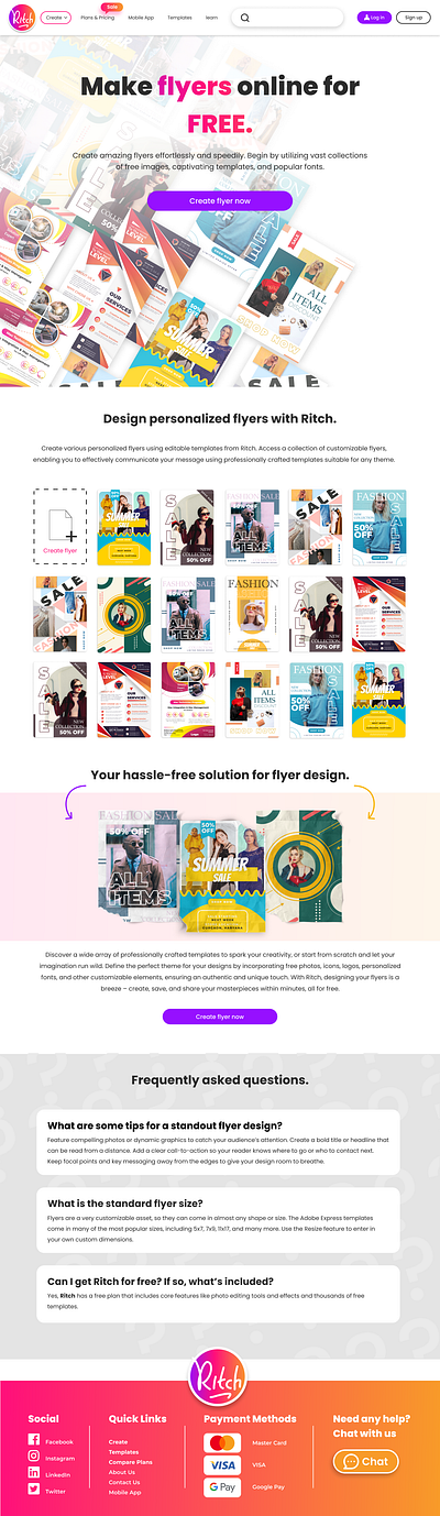 Ritch Media - An online media creation tool. figma graphics design illustrator ui ux