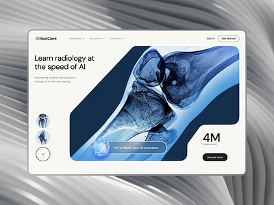 Radiology learning with AI - Animation 3d ai animation design thinking healthcare interactivelabs learning medical motion graphics product design radiology study ui ui design user interface ux ux design web design web development website