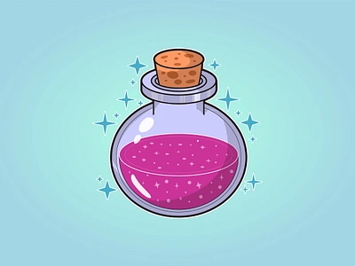 Magic potion art cartoon design dungeon fantasy illustration item magic magic potion potion rpg vector vector art