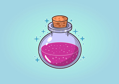 Magic potion art cartoon design dungeon fantasy illustration item magic magic potion potion rpg vector vector art