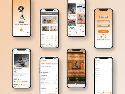 Interiors Deco Mobile App Design app design design figma illustration responsive ui