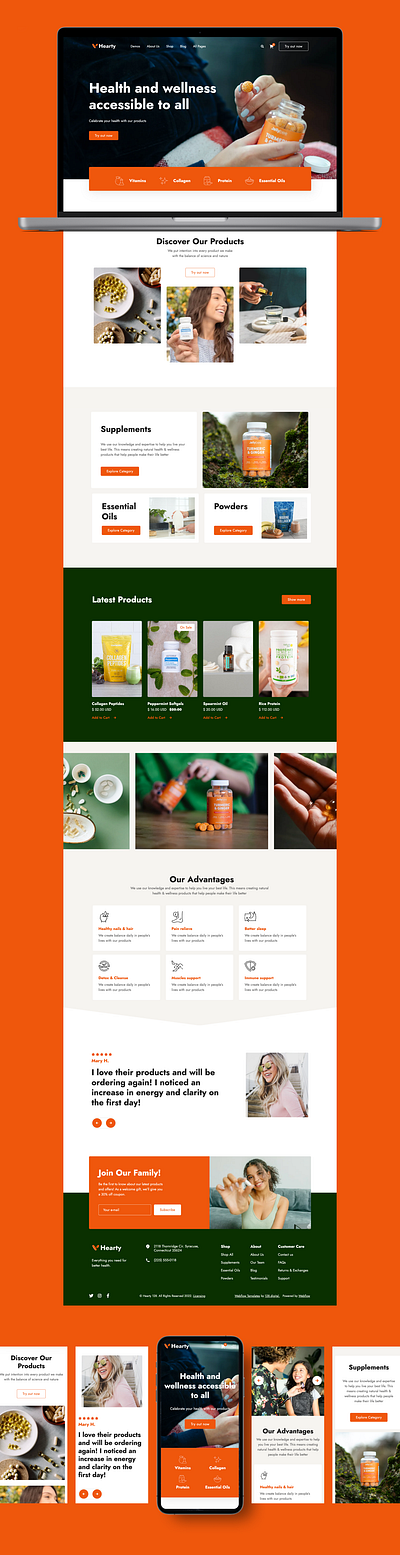 Hearty figma template health template professional template responsive design ui design webdesign webflow webflow design webflow designer webflow template website design website designer