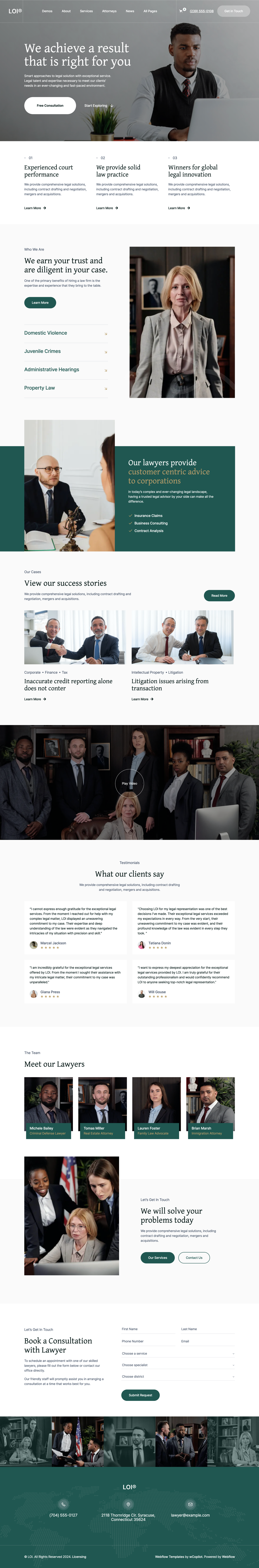 Loi figma design law firm website professional template responsive design ui design webdesign webdesigner webflow webflow design webflow template webflow website website design