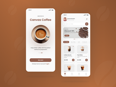 Coffee Ordering App app design graphic design illustration ui ux