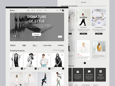 Fashion- E-commerce Landing Page attractive beauty black branding cloth clothing fashion fashion web graphic design men minimal ui uiux uiux site web web design website white women women clothing