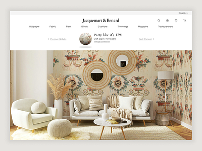 Wallpaper company landing page concept