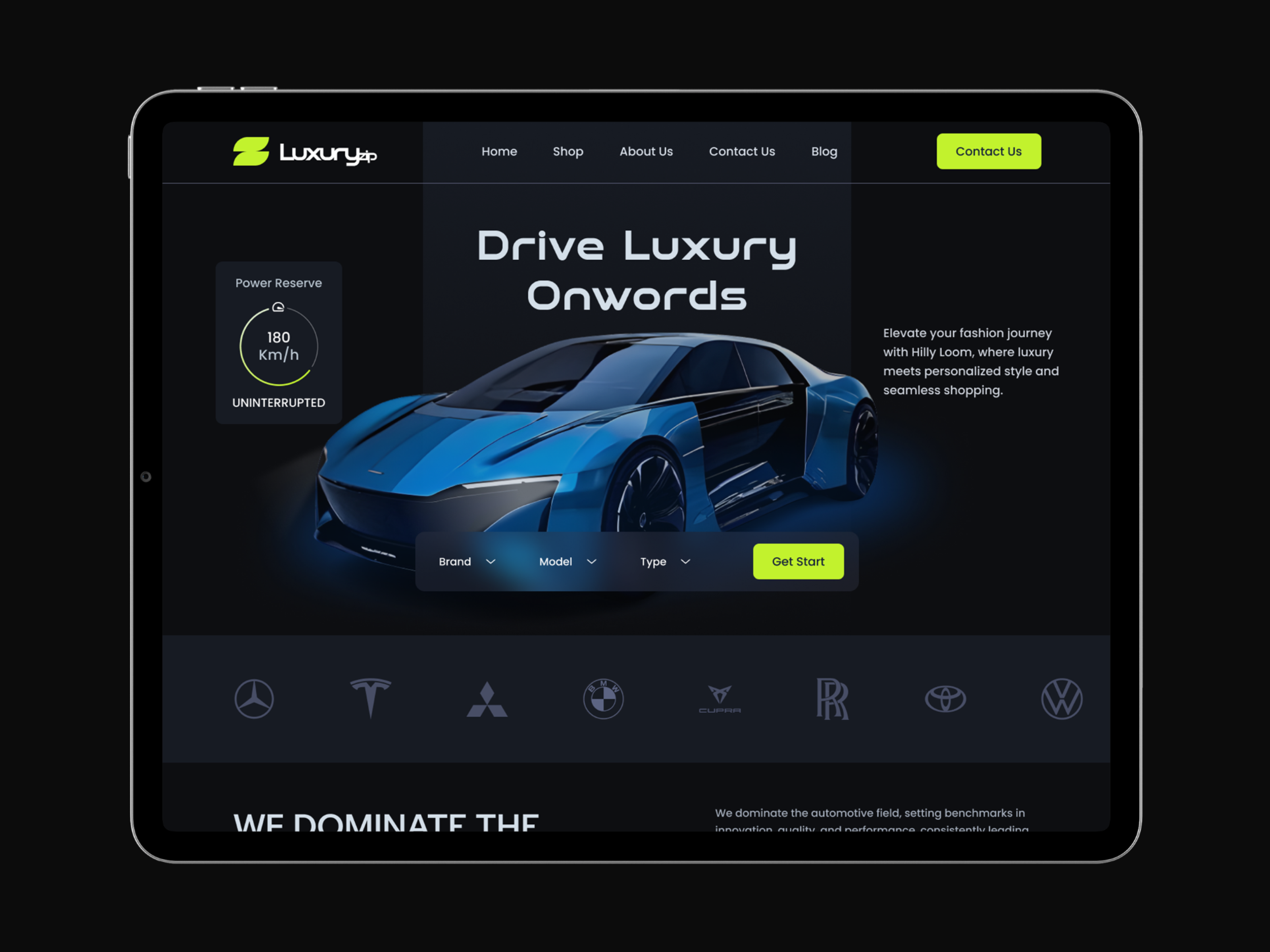 Example of Car Automotive Business Website 