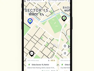 Find chargers for your EV vehicle charging ev figma mobile app ui ux