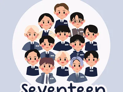 Character Illustration for Cha (Seventeen) character illustration