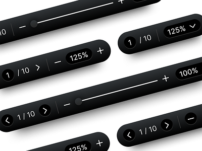 Pagination and Zoom Component component design gradient pagination pagination component ui ux web design zoom zoom component