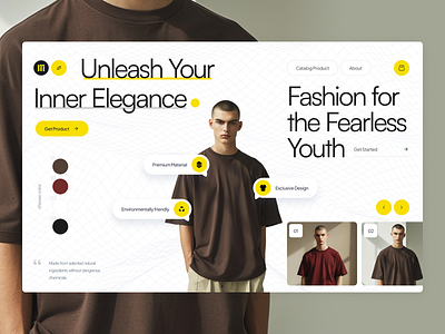 Man Fashion Website brand cloth design fashion fashion week fashionindustry hero section man nozaracy t shirt ui user interface ux web design website