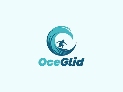 OceGlid: Recreation & Gaming Logo surfing logo