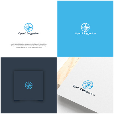 Compass Space Logo Design compass direction earth logoraise navigation star travel