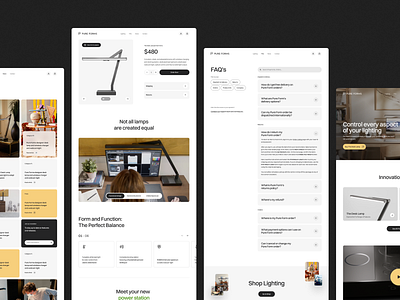 Pure Forms 3d blog e commerce eshop faq gallery hero innovation lamp minimal news product productdesign slider smarthome smartlamp ui ux webdesign website