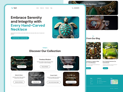 Relif - Jewelry Website Design brand identity content strategy digital experience e commerce design handcrafted jewelry interaction design jewelry brand landing minimalist modern necklace website product showcase responsive design serene visuals typography user centered design user experience uxui web design website redesign
